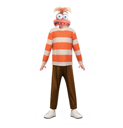 Disfraz de ansiedad para niños y niñas con máscara y pantalones, conjunto de disfraz de película, 5-6 años