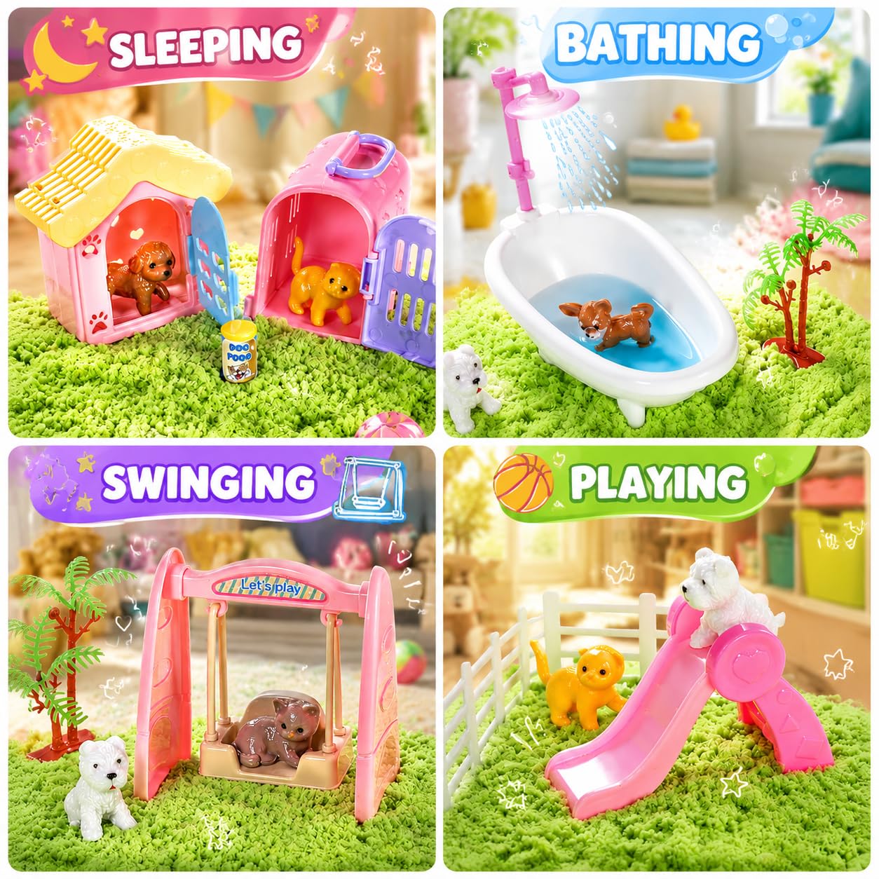 Juguete de Arena de Contenedor Sensorial para Mascotas con 2.2 libras de Arena Moldeable