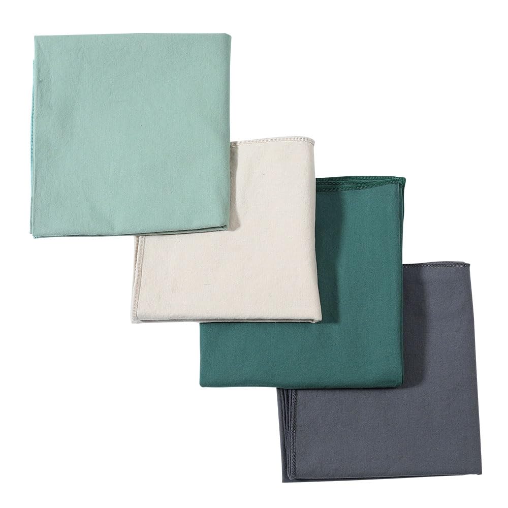 Mantas de bebé unisex 100 % algodón de felpa, 76 x 76 cm (paquete de 4)