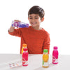 Melissa & Doug Tip & Sip Botellas de jugo de juguete y tarjeta de actividades (6 piezas)