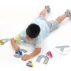 BEKILOLE 4 autos de carreras de madera, juguetes de aprendizaje Montessori