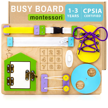 Timo toys tablero ocupado para niños pequeños de 1 a 3 años