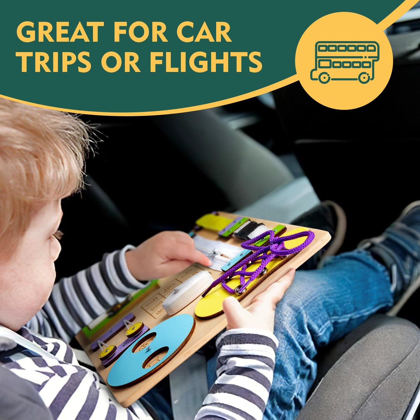 Timo toys tablero ocupado para niños pequeños de 1 a 3 años