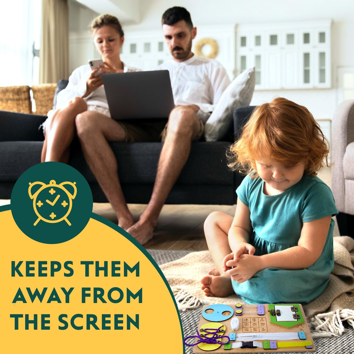 Timo toys tablero ocupado para niños pequeños de 1 a 3 años