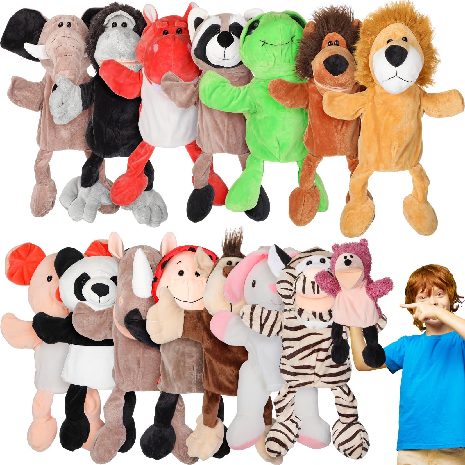 Wettarn 15 Piezas Animales Marionetas de Mano