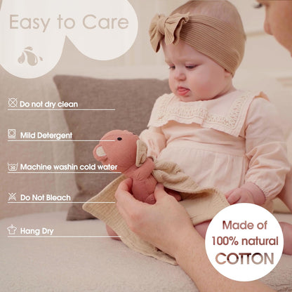 ACRABROS - Manta de seguridad para bebé, diseño de oso de peluche