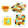 Tapete de juego de espuma para bebés de 56" x 56" con diseño de rompecabezas