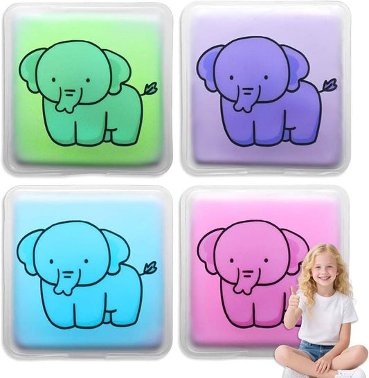 Boo Boo - Bolsa de hielo en gel con forma de elefante para lesiones, también ideal para loncheras