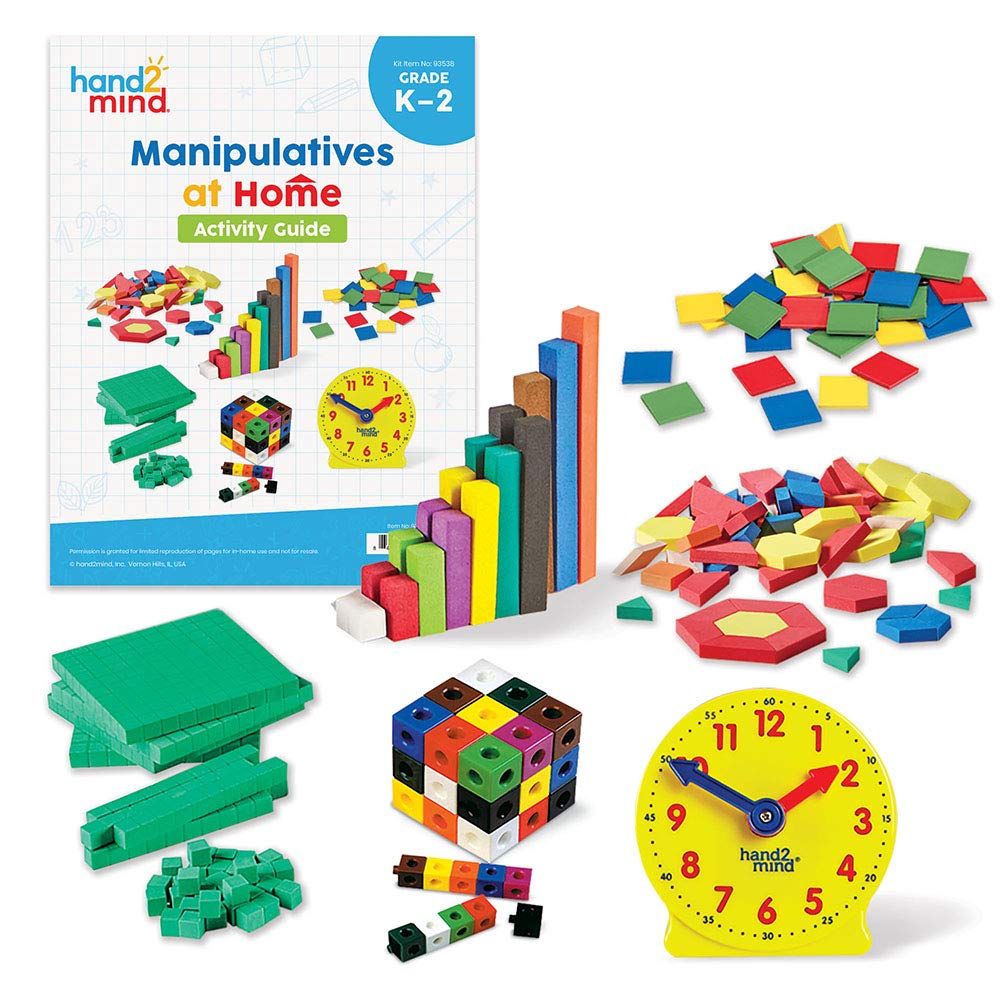 hand2mind Kit de materiales manipulativos de matemáticas para llevar a casa