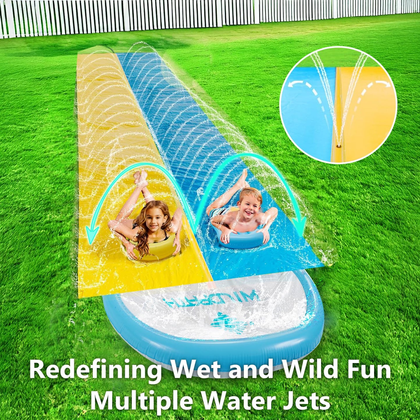 WILDPATH Tobogán acuático inflable