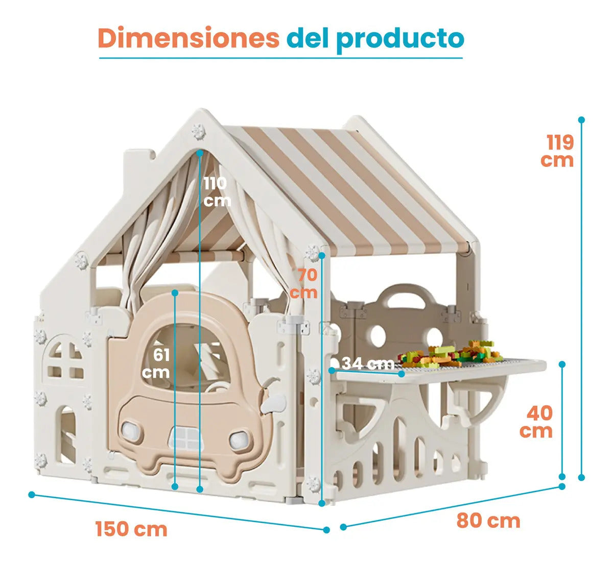 Casa de juego con organizador