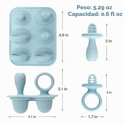 Moldes de silicona para paletas de bebé con palos