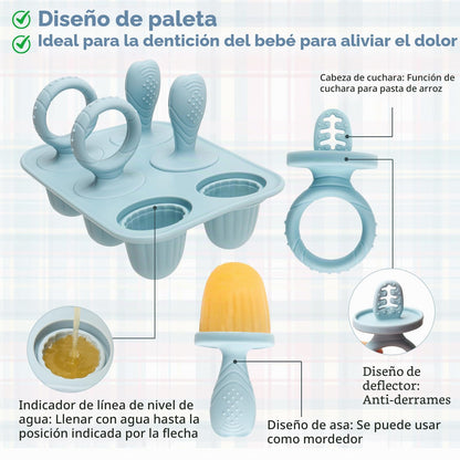 Moldes de silicona para paletas de bebé con palos