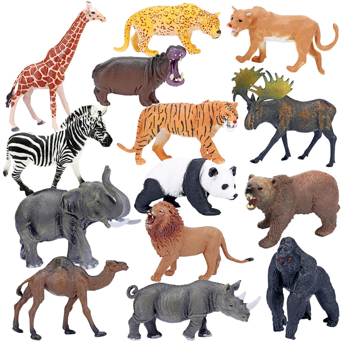 BOLZRA Figuras de animales de safari