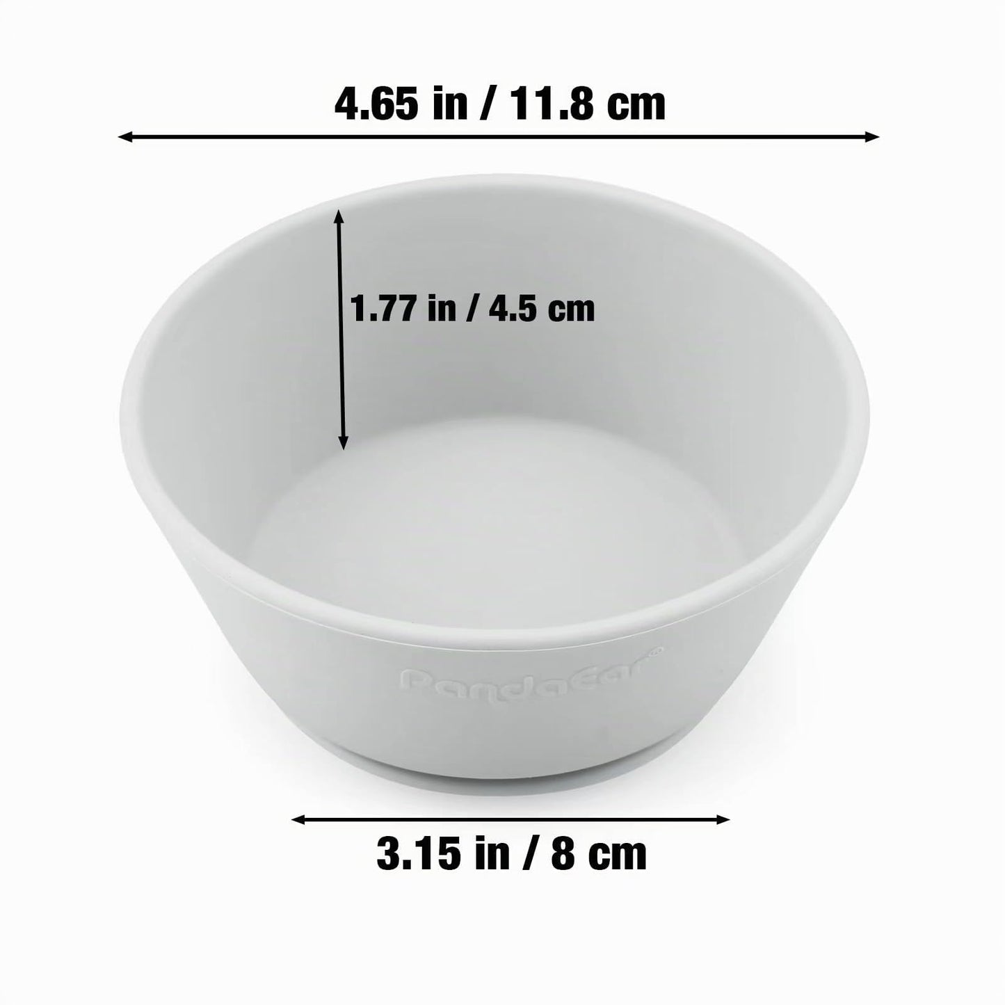 PandaEar - Paquete de 3 cuencos de silicona para bebé, cuencos de alimentación de primera etapa