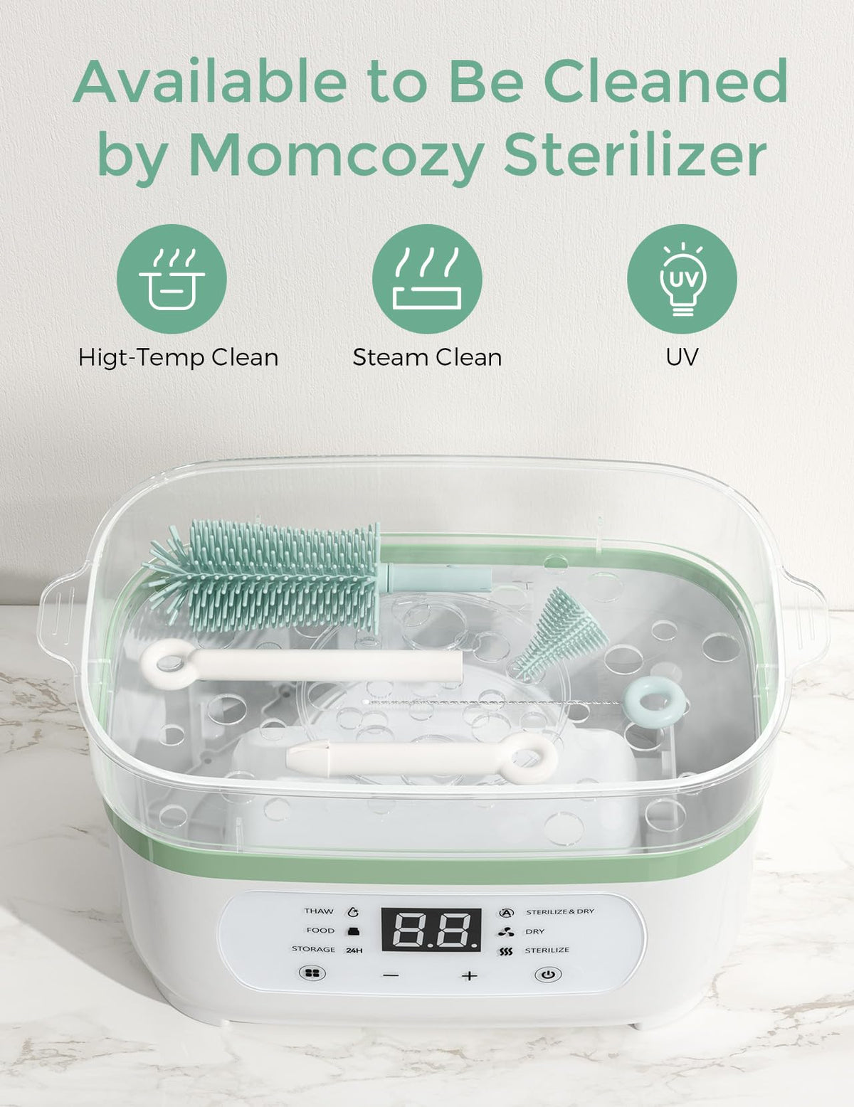 Momcozy Juego de cepillos para biberones