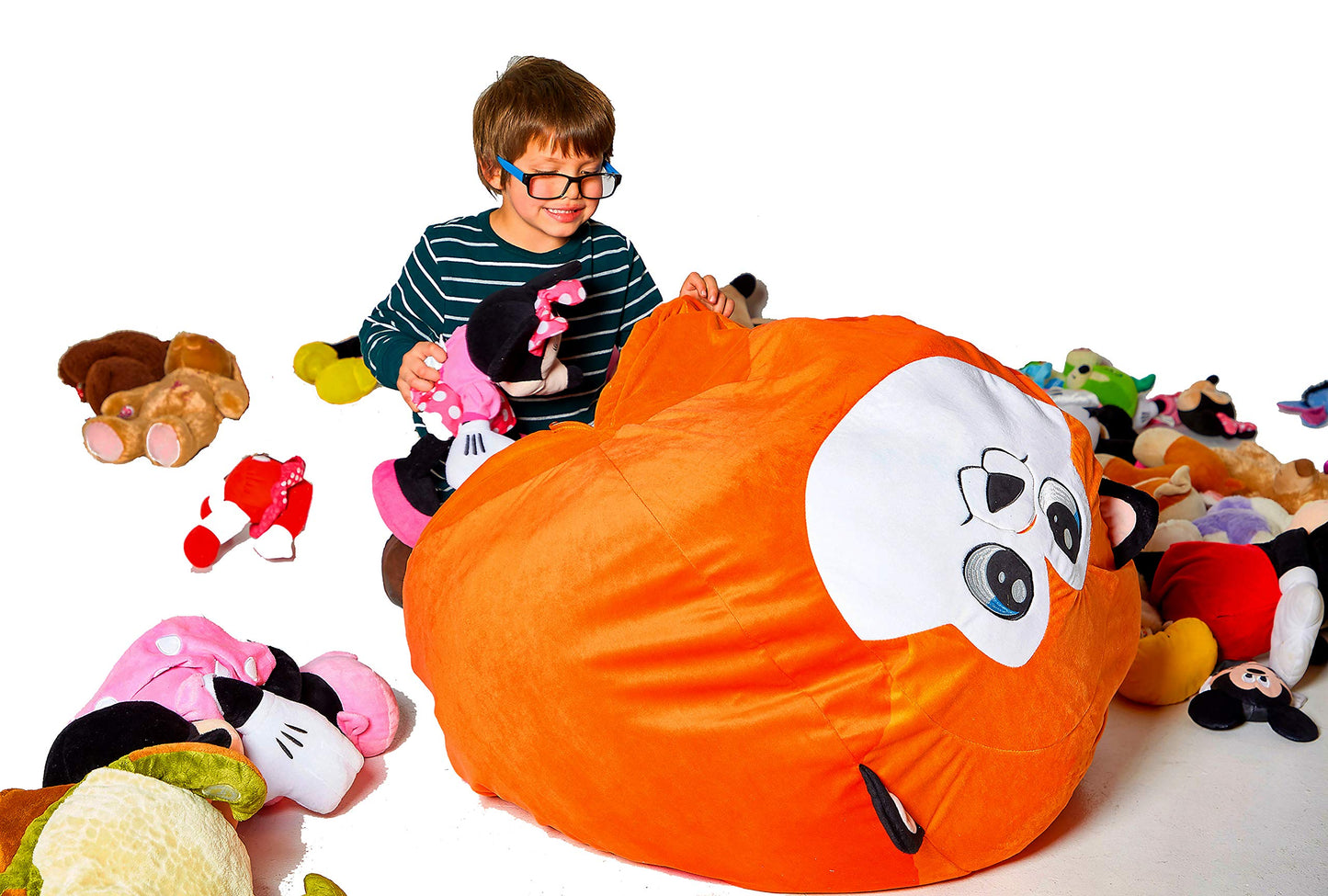 Roomganize Funda para puf de animales extra grande y organizador de almacenamiento