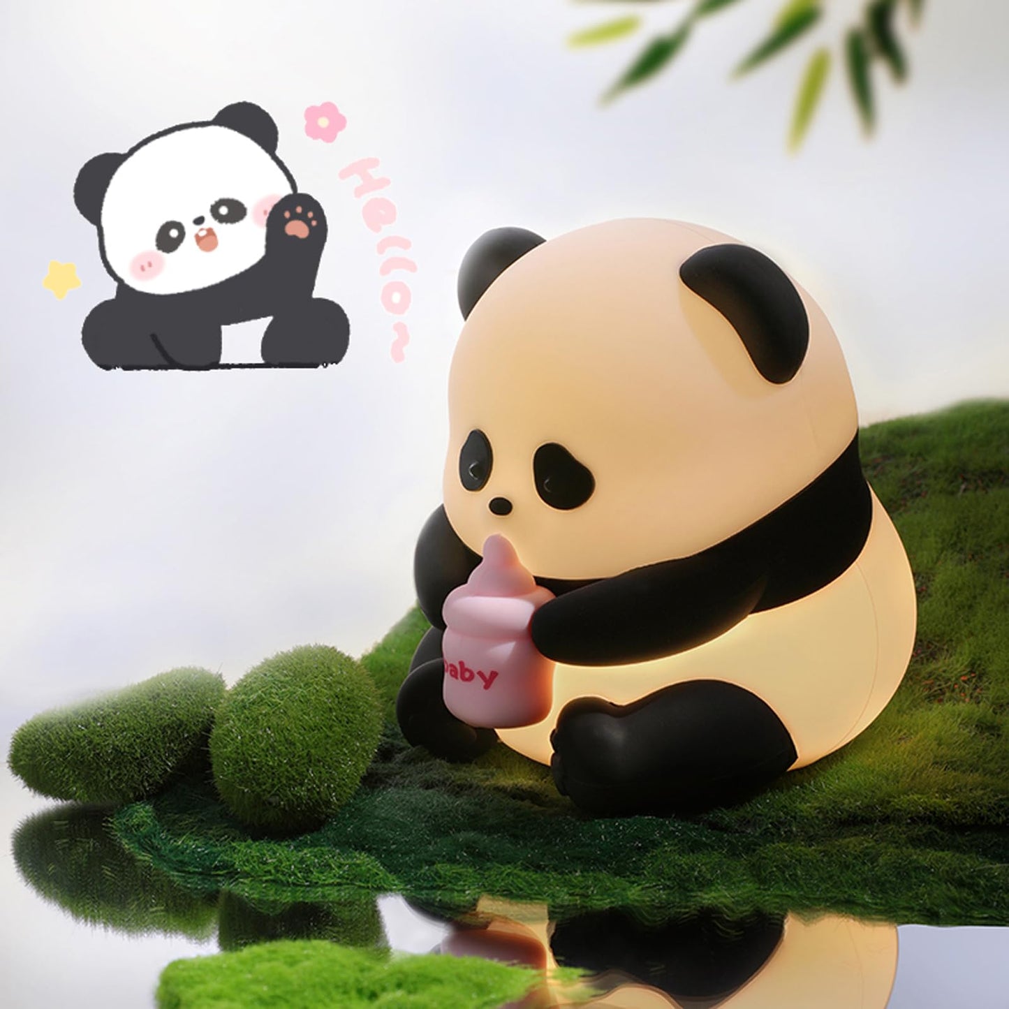 Luz nocturna de panda