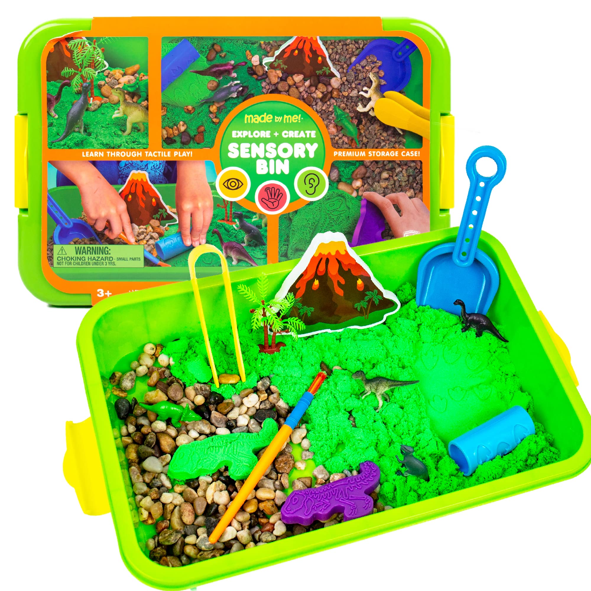 Contenedor sensorial Dino Galaxy, hecho por mí, para explorar y crear