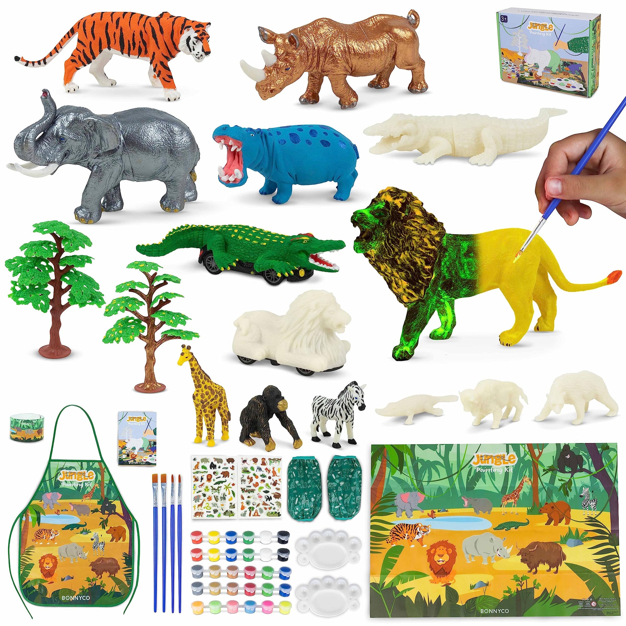 BONNYCO Kit de pintura de juguetes de animales para niños