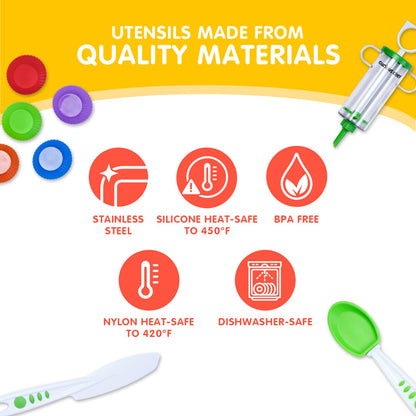 Curious Chef Kit de 16 piezas para cupcakes y decoración