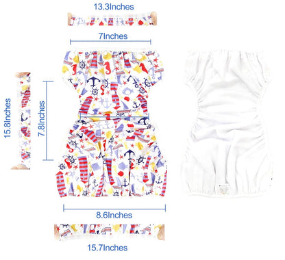 Pañales de baño Langsprit para bebés y niños pequeños, reutilizables y lavables, paquete de 3