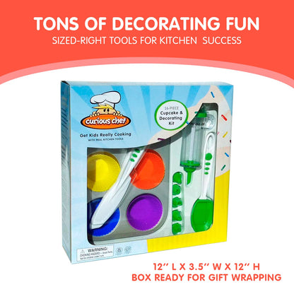 Curious Chef Kit de 16 piezas para cupcakes y decoración