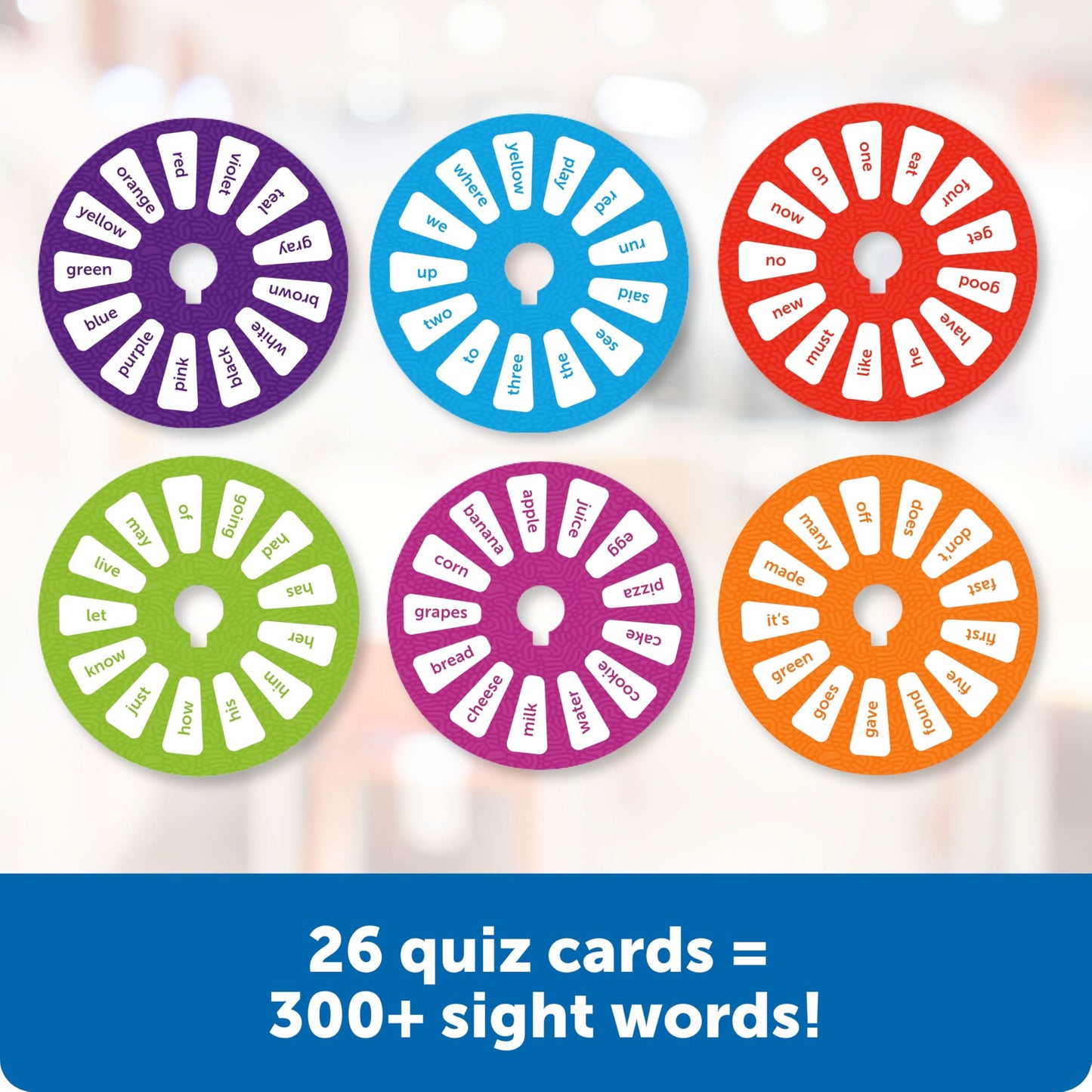 Learning Resources Skill Builders! Juego de preguntas de palabras de vista con rueda