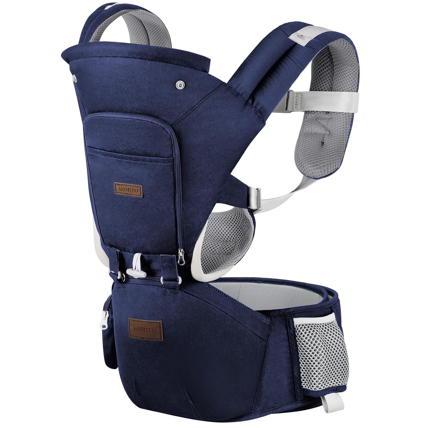 Portabebés para recién nacidos a niños pequeños con asiento de cadera 6 en 1 ergonómico