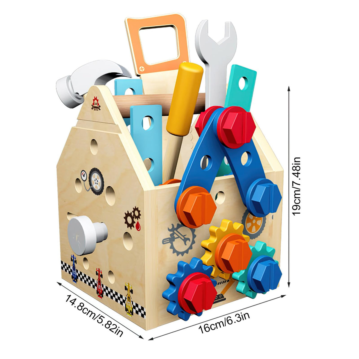 Juego de herramientas de madera Montessori