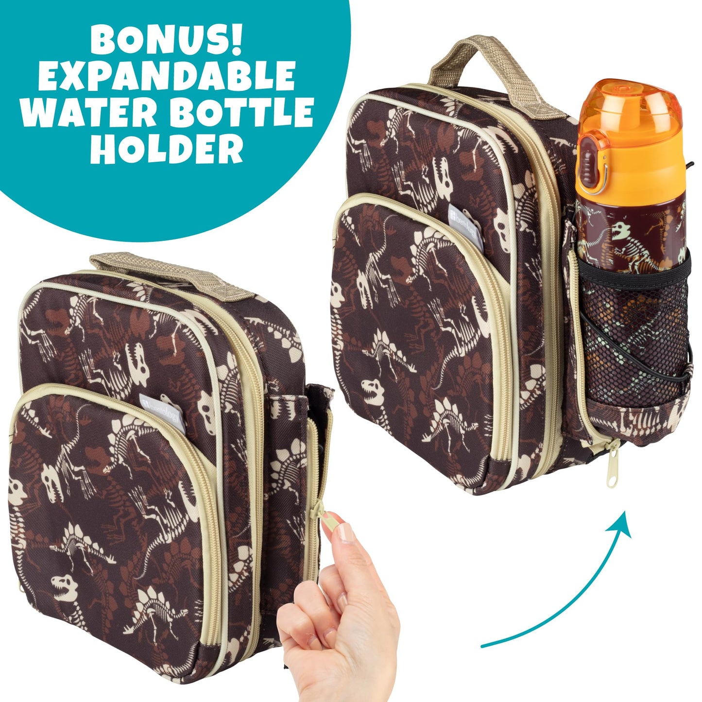 Bentology Juego de bolsas de almuerzo para niños con botella