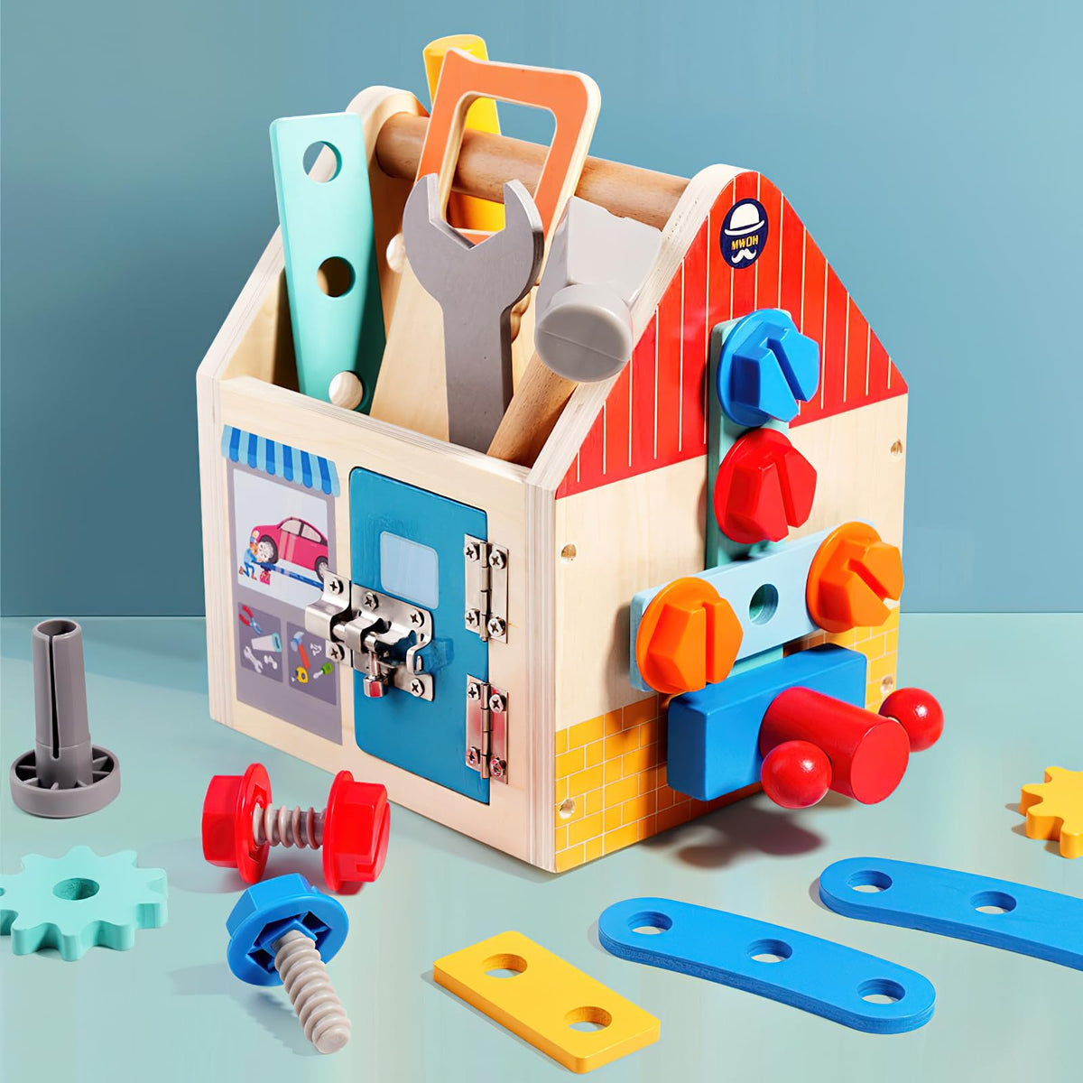 Juego de herramientas de madera Montessori