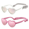 FBHLZ Gafas de sol polarizadas con forma de corazón para bebés, 0-24 meses