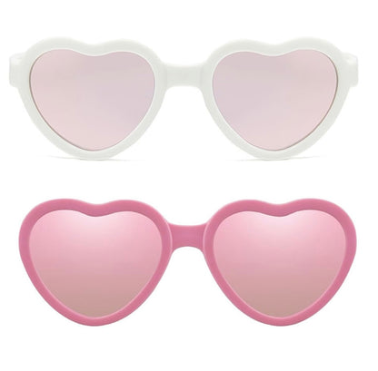 FBHLZ Gafas de sol polarizadas con forma de corazón para bebés, 0-24 meses