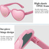 FBHLZ Gafas de sol polarizadas con forma de corazón para bebés, 0-24 meses