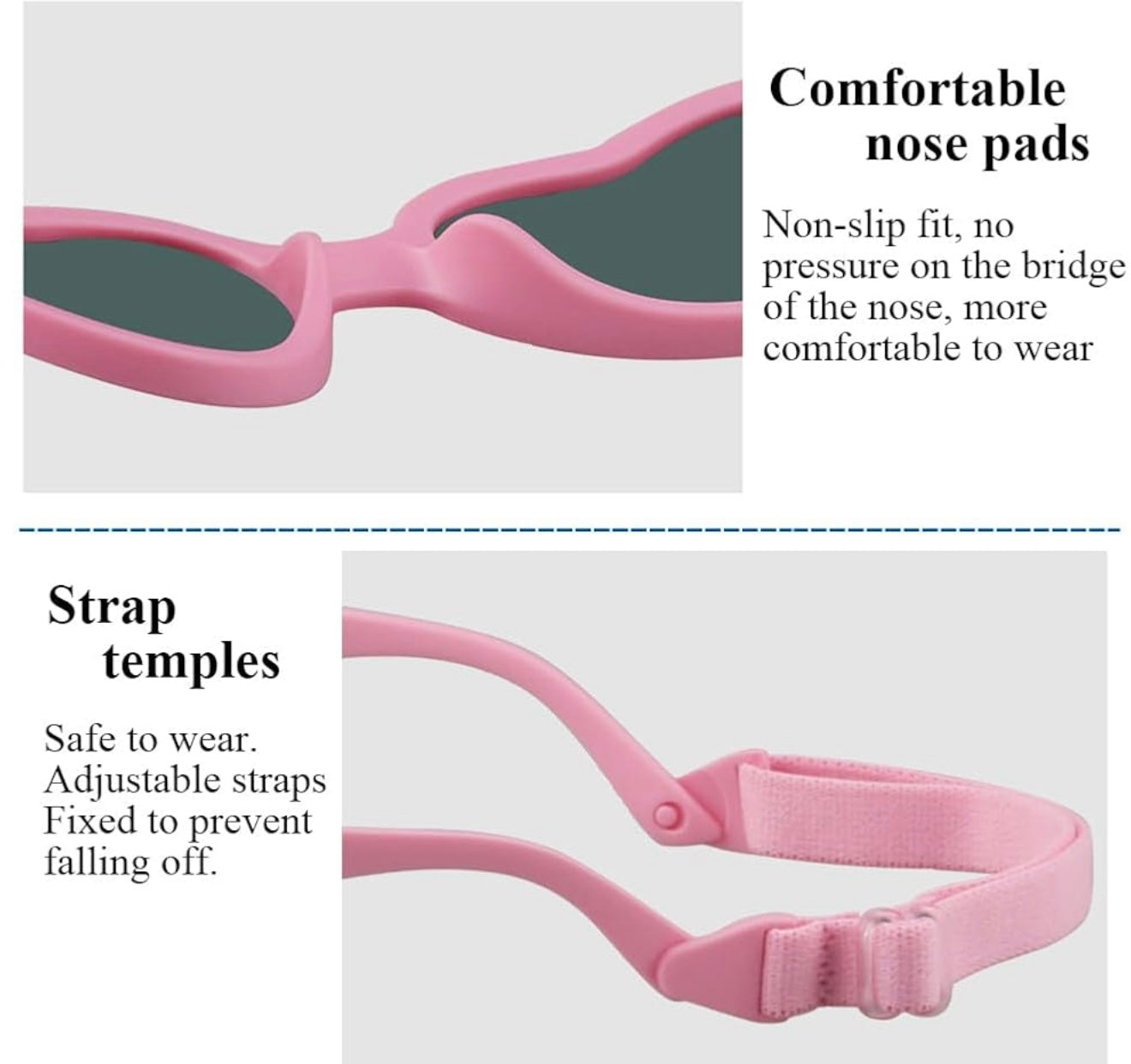 FBHLZ Gafas de sol polarizadas con forma de corazón para bebés, 0-24 meses