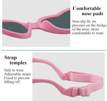 FBHLZ Gafas de sol polarizadas con forma de corazón para bebés, 0-24 meses