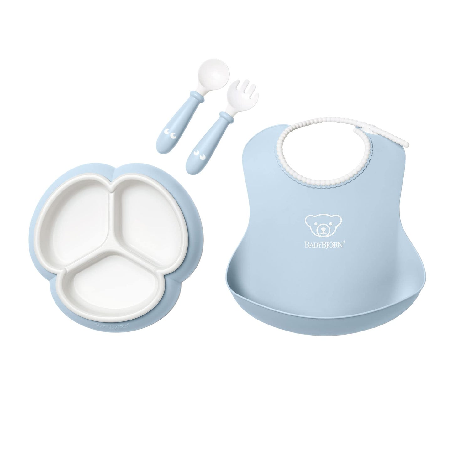 BabyBjörn 4-Piece Dining Set, Pastel Blue