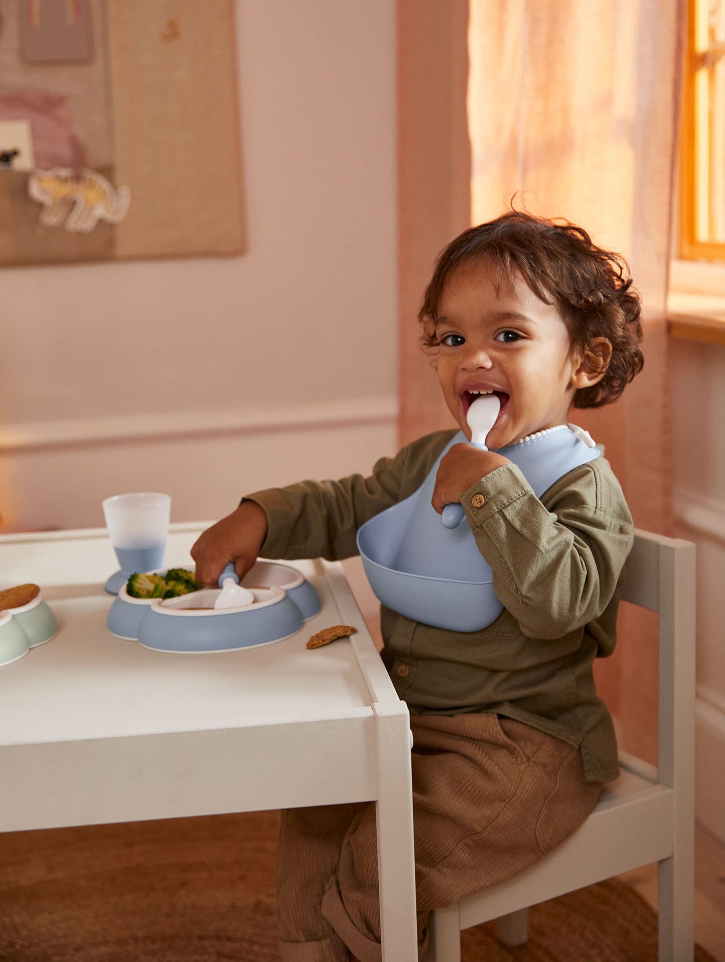 BabyBjörn 4-Piece Dining Set, Pastel Blue