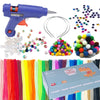 Limpiapipas de 30 colores con pistola de pegamento termofusible, múltiples materiales