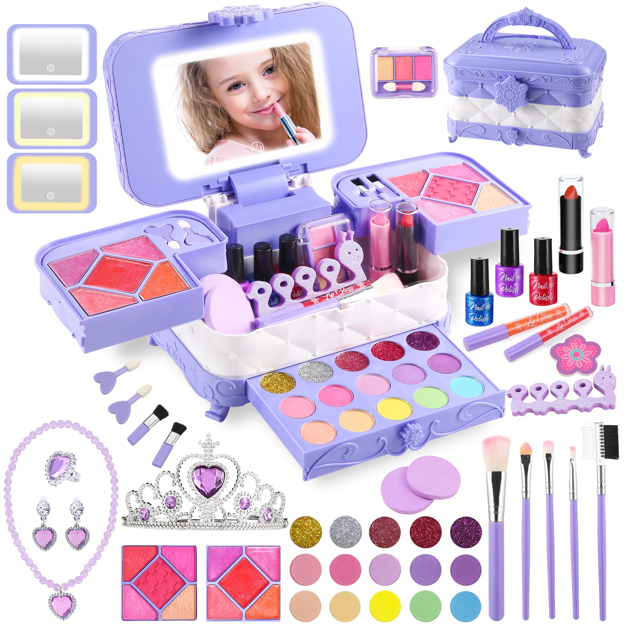 AstarX ® Kit de maquillaje 59 en 1 para niñas