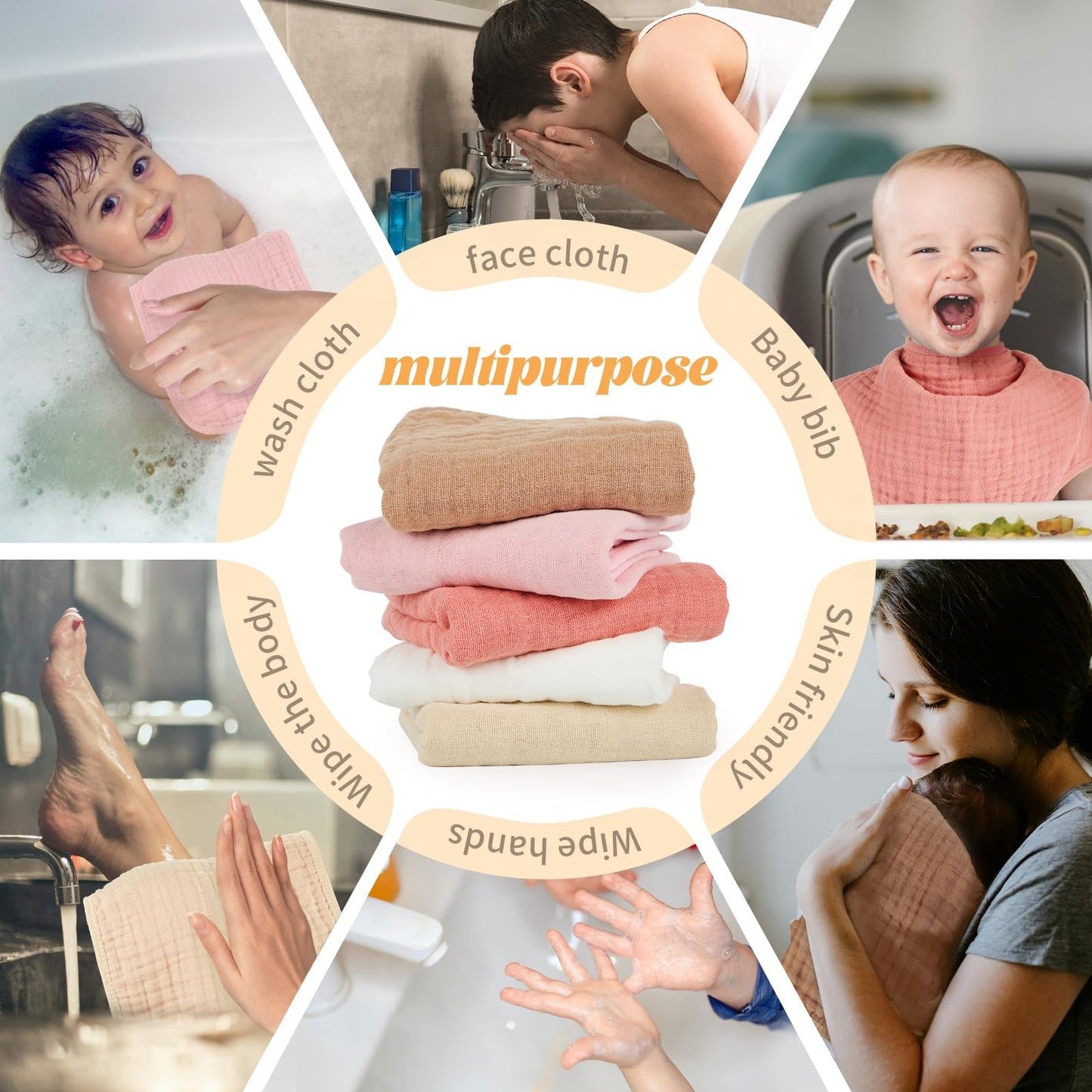 Paños de muselina para eructos, 100% algodón, suaves, absorbentes, de 10 x 20 pulgadas