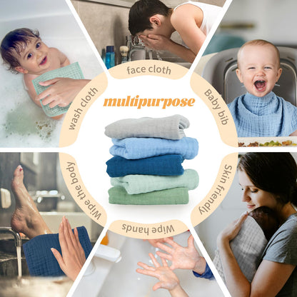 Paño para eructos de bebé 100% algodón, paño para eructos de muselina de algodón para recién nacidos 10 x 20 pulgadas