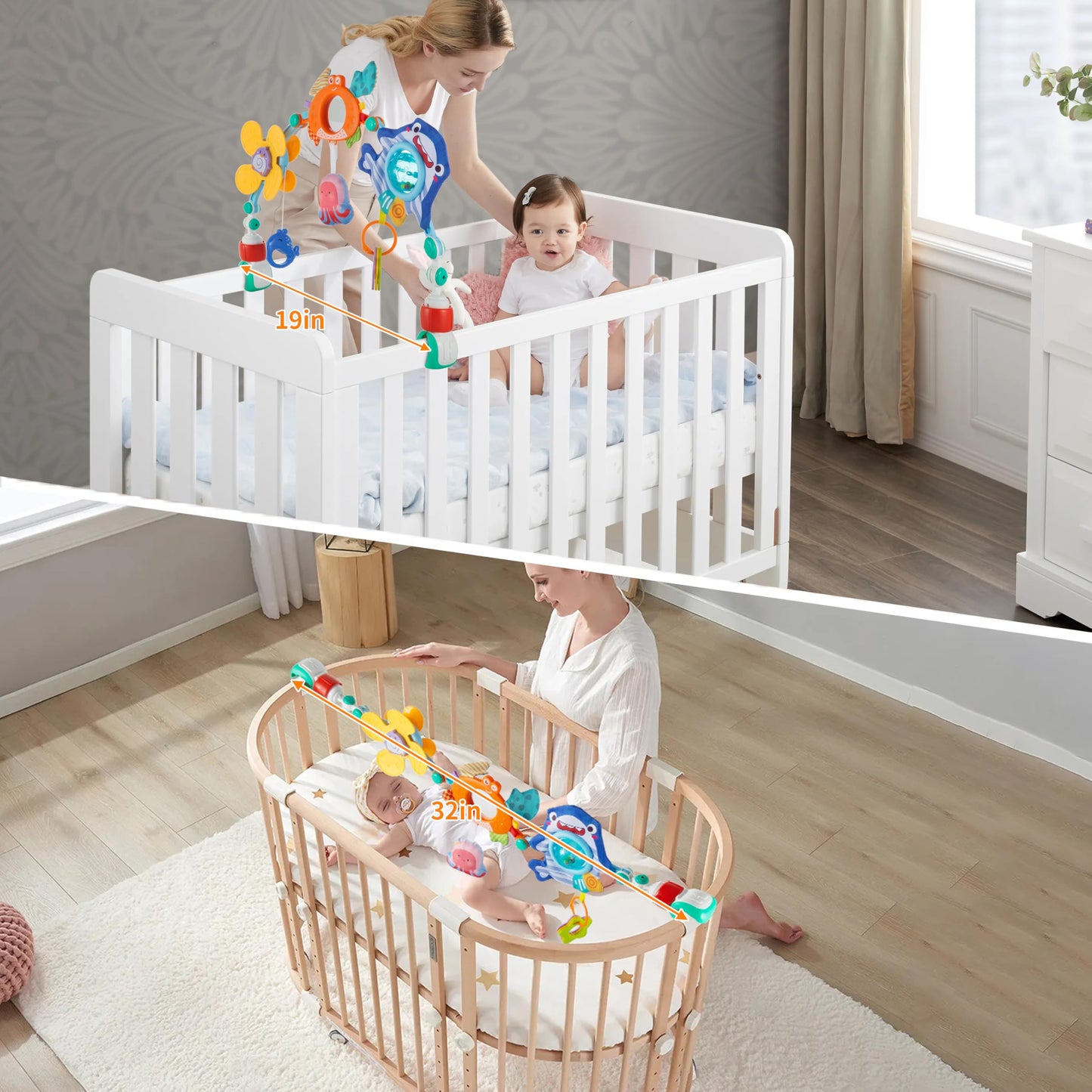 Juguetes de arco para cochecito de bebé