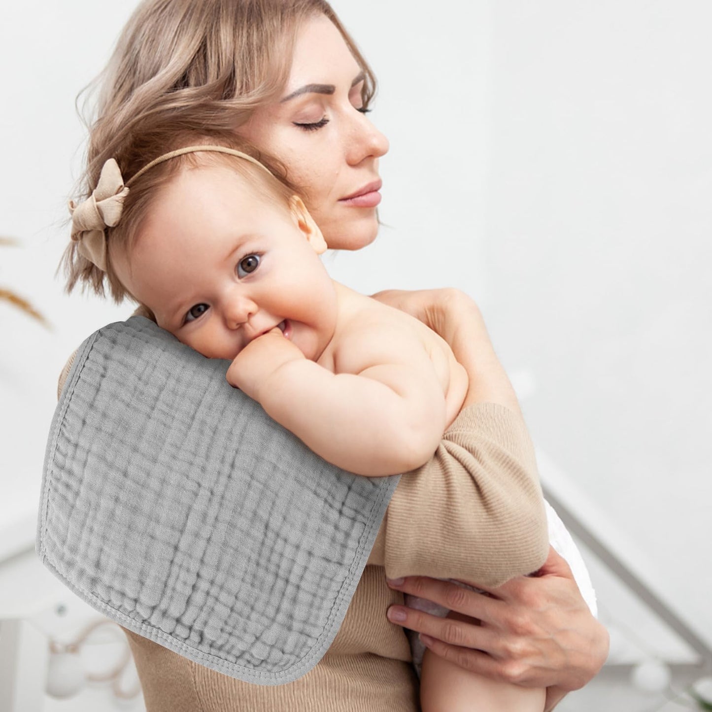 Paño para eructos de bebé 100% algodón, paño para eructos de muselina de algodón para recién nacidos 10 x 20 pulgadas