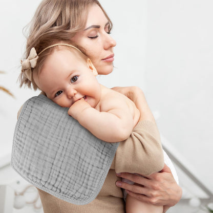 Paño para eructos de bebé 100% algodón, paño para eructos de muselina de algodón para recién nacidos 10 x 20 pulgadas