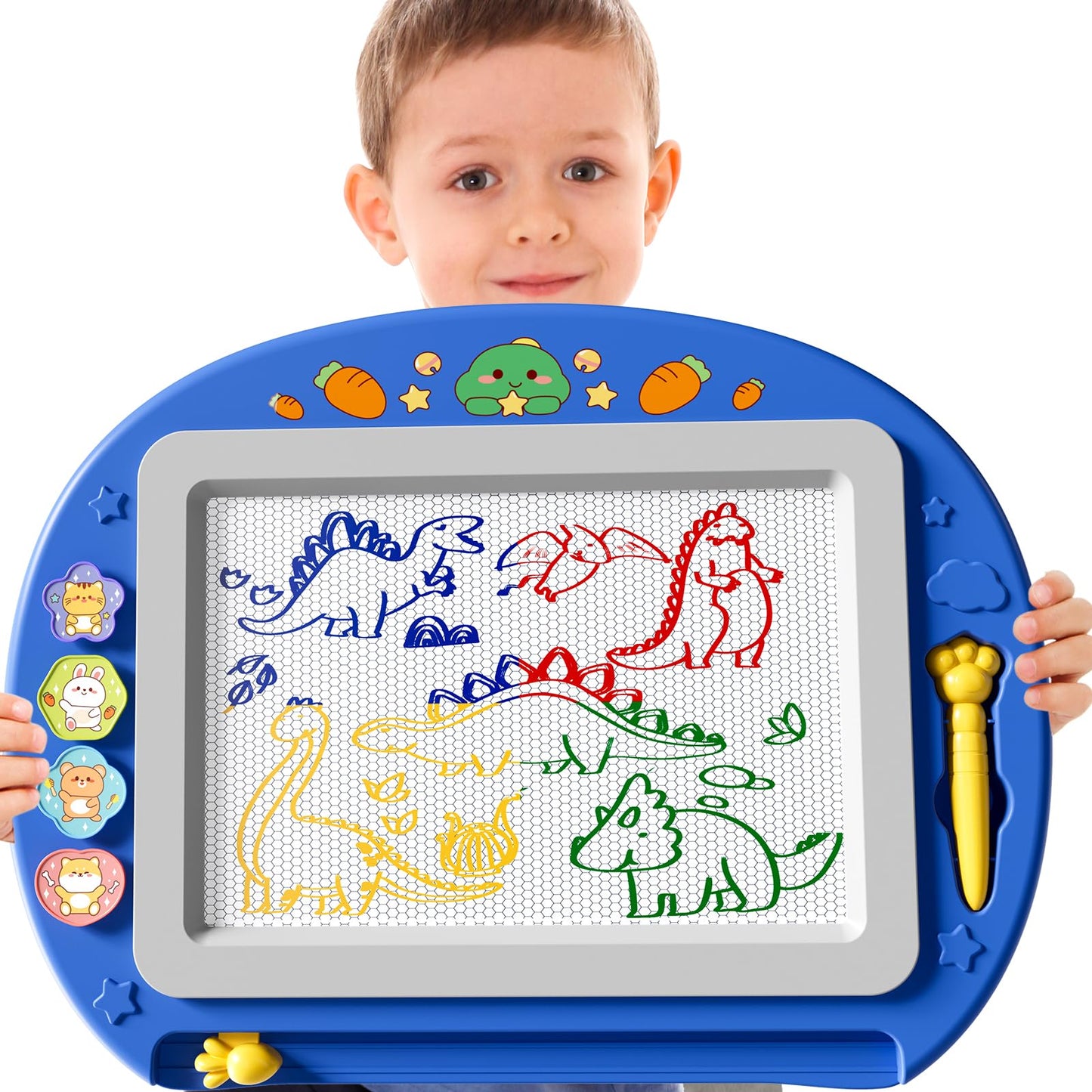 Pizarra de dibujo magnética extragrande BLmukce para niños de 2 a 7 años