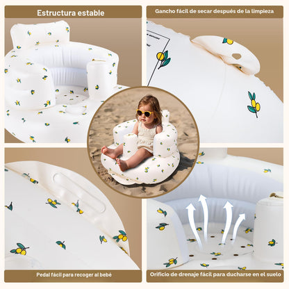 AirSwim - Silla de bebé inflable, asiento inflable para bebés de 3 meses en adelante