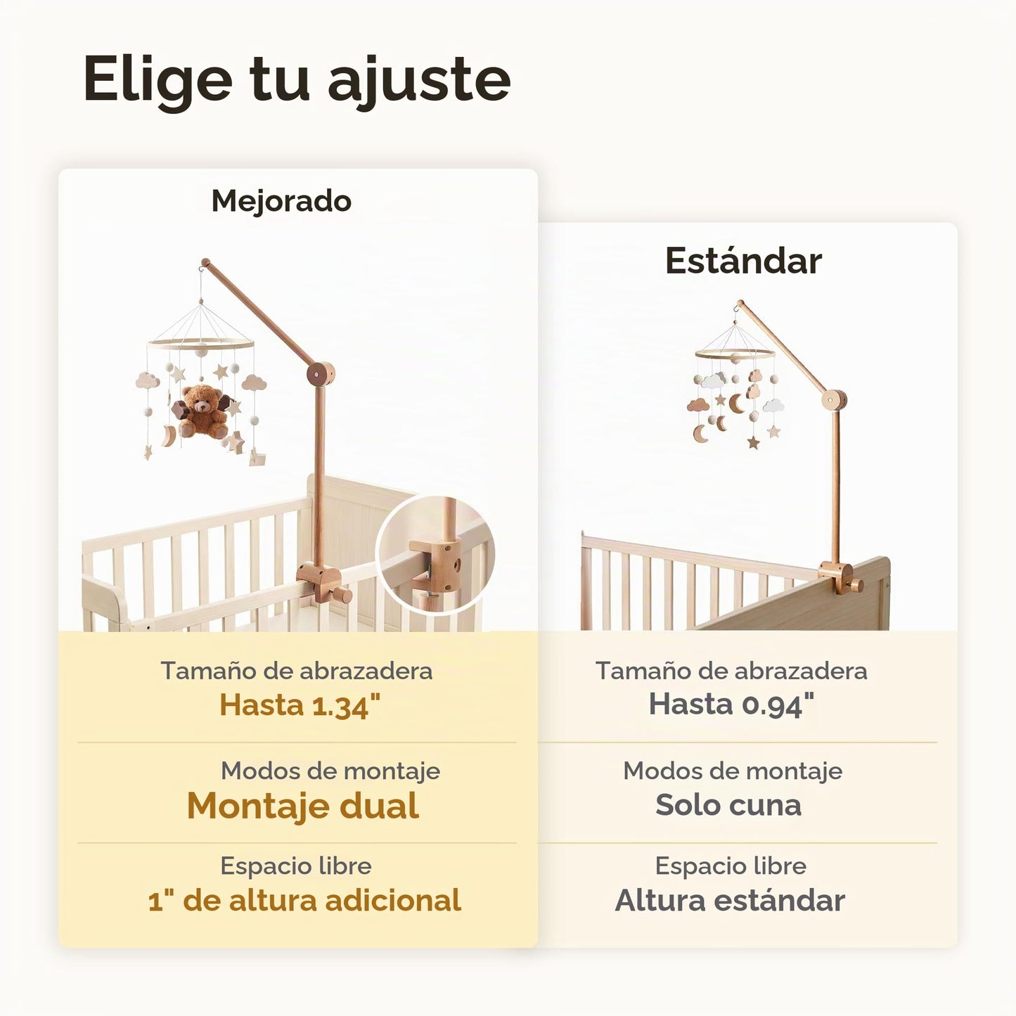 let's make Brazo móvil para cuna de bebé