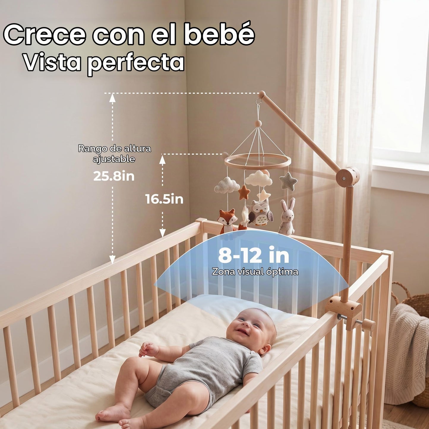 let's make Brazo móvil para cuna de bebé
